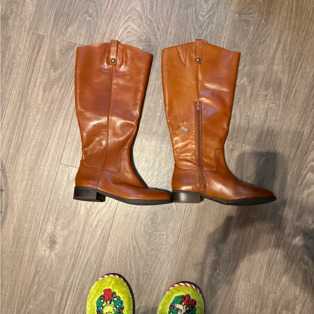 INC NWT Brown Leather Knee-High Boots